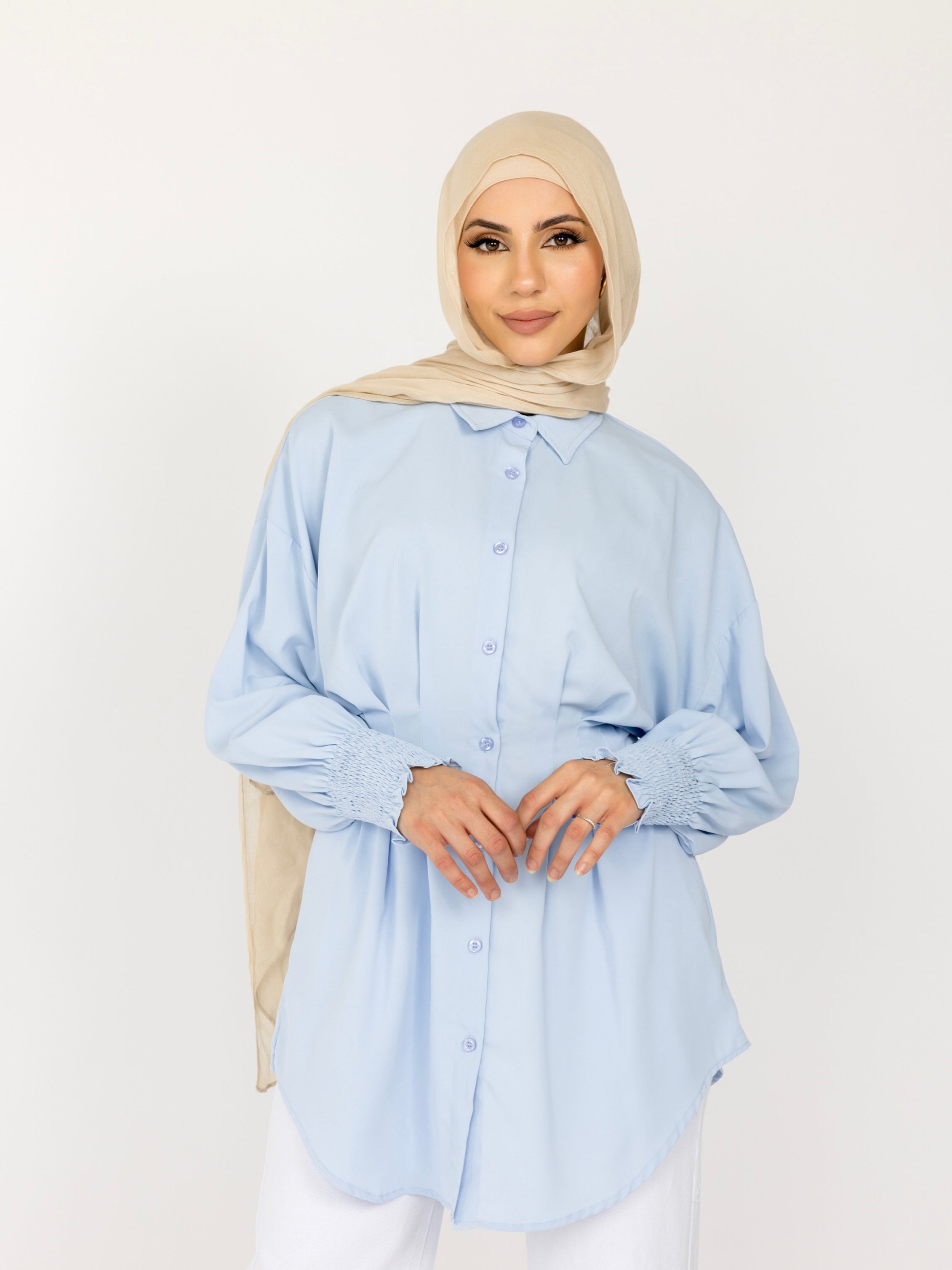 Samar Cinched Chiffon Shirt